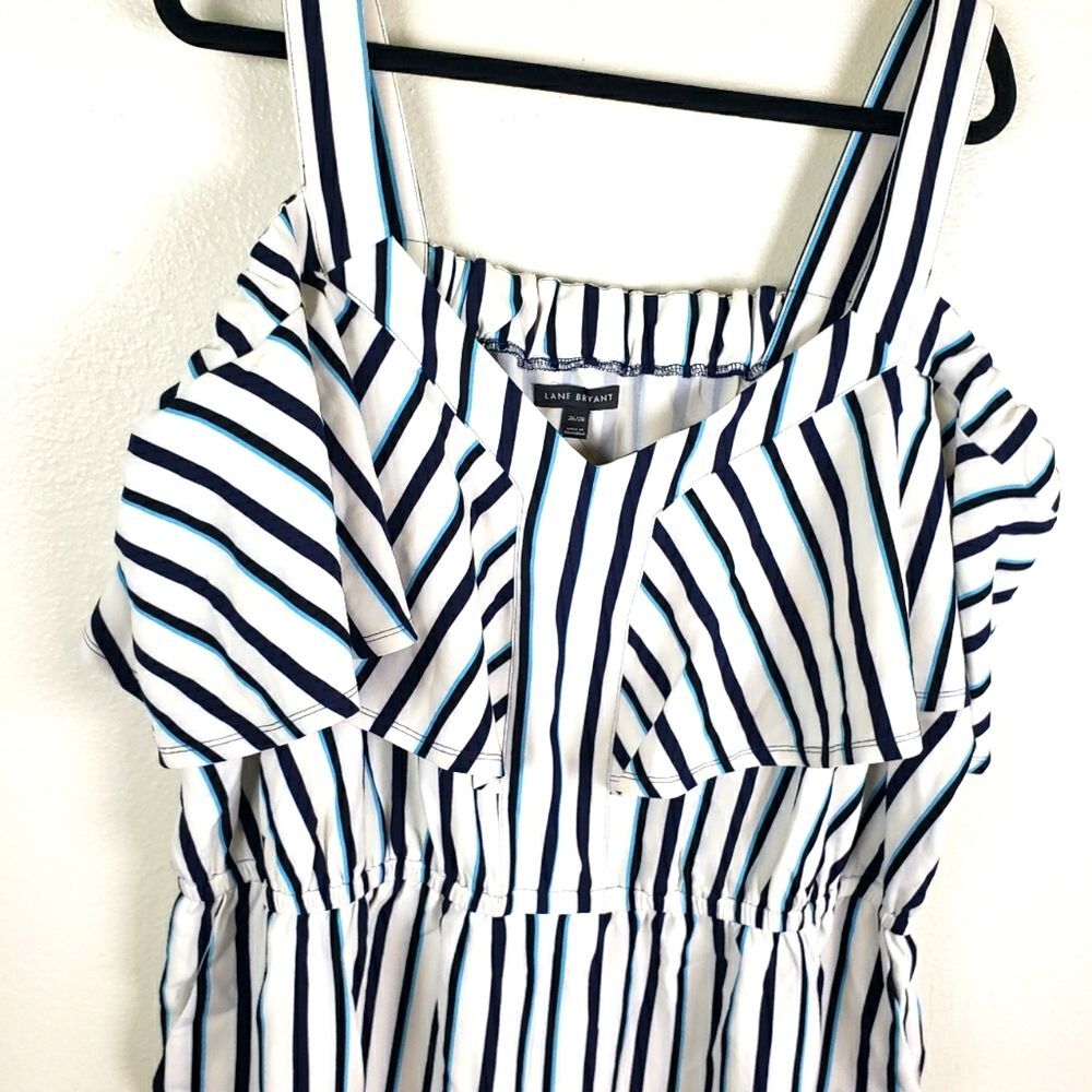 Women's NWT Lane Bryant Striped Short Romper Jumpsuit Size 26/28 - Picture 6 of 10